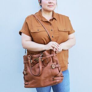 NWT Michael Kors Gansevoort Leather Large NS Tote Luggage